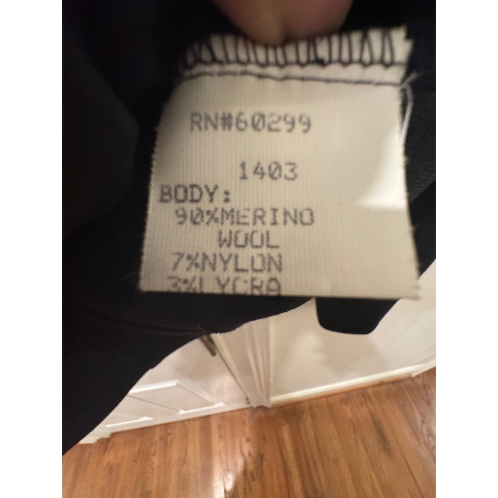 Razooks Womens Black Leather Knit Mixed Media Zip Front Jacket Size 6 - Picture 12 of 12
